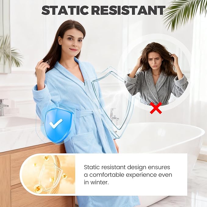 Towel Robe for Women – Soft Absorbent Kimono Bathrobe, Quick-Dry Spa Shower & Hotel Use