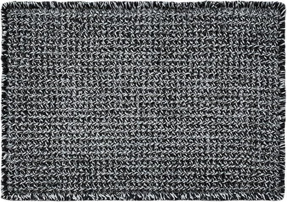 TYUU Waffle Bath Mat, Small Boho Bathroom Rugs Non Slip 24x16 Black & White | Super Absorbent Quick Dry Bath Rug, Non-Slip Backing, Soft Waffle Washable Farmhouse Bathroom Mats, Tub, Shower & Home Decor