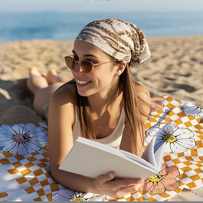 JML Personalized Beach Towel with Name, Custom Flower Beach Towel, Customized Microfiber Pool Towel, Quick Dry & Absorbent Swim Towel for Adult,Anniversary, Birthday, Summer Holiday,Vacation
