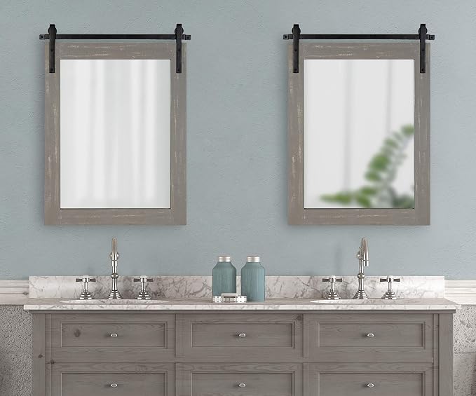 Kate and Laurel Cates Farmhouse Wall Mirror