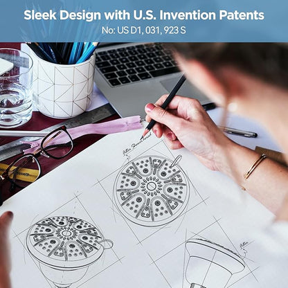 MakeFit Filtered Shower Head - High Pressure Shower Head with Filter for Hard Water Softener - 7 Settings Bathroom Rain Showerhead to Remove Chlorine and Heavy Metals (Radiant Rainbow)