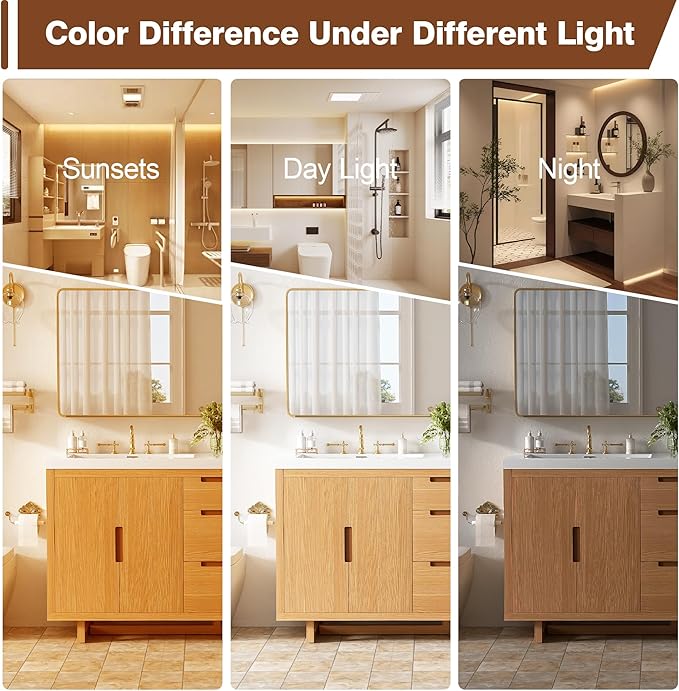 Merax Bathroom Vanity with Sink - 60 Inch Bathroom Vanity Double Sink, Freestanding Cabinet with 4 Doors & 3 Drawers, Space-Saving Storage Cabinet, Handle-Free Design,Nature Wood