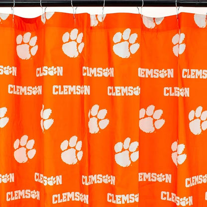 Everything Comfy Clemson Tigers Bright and Colorful Shower Curtain Cover 70" x 72"