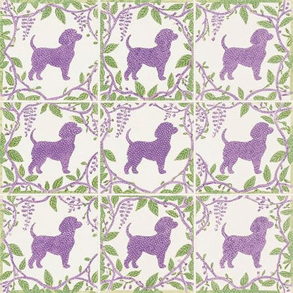 Purple Dog Floral Peel and Stick Floor Tiles 12x12 Inch 10PCS | Purple Dog Floral removable self adhesive PVC vinyl tiles for kitchen bathroom entryway laundry room and indoor home decor