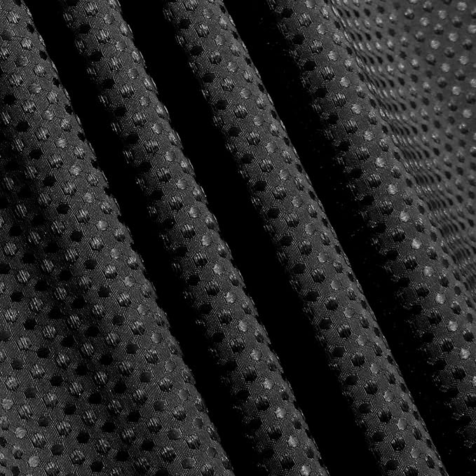 Clara Clark Black Shower Curtain - Hotel Quality Waffle Fabric Bath Curtain 72x72, Heavy Duty Waterproof Shower Curtains for Bathroom