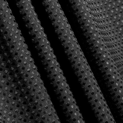 Clara Clark Black Shower Curtain - Hotel Quality Waffle Fabric Bath Curtain 72x72, Heavy Duty Waterproof Shower Curtains for Bathroom