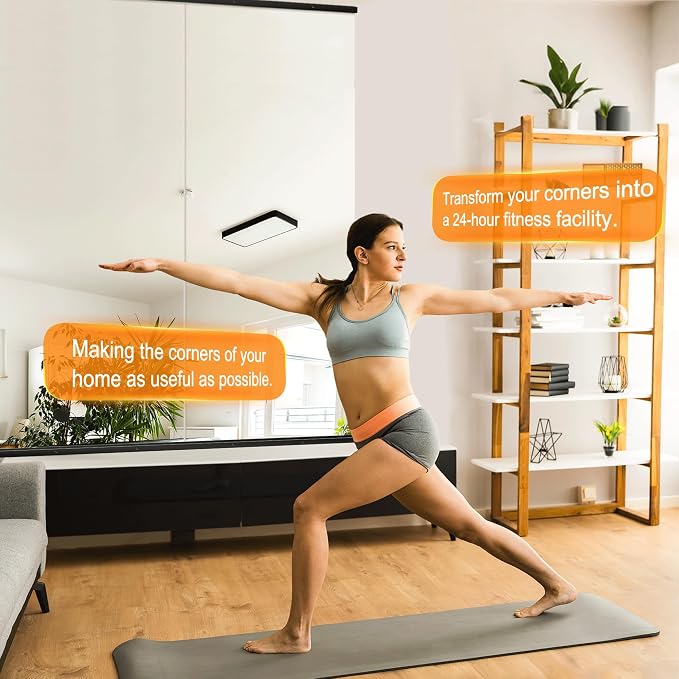 Home Gym Mirror, 70''x24''x2PCS Black Wall Mounted Large Frameless Tempered Glass Wall Mirror for Home Gym, Garage, Bedroom, Bathroom