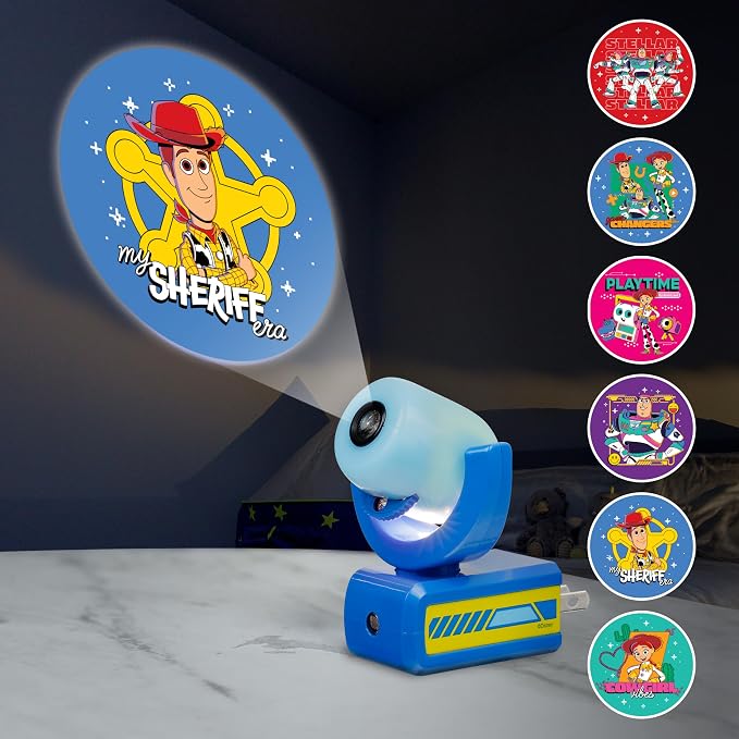 Projectables Toy Story Night Light with Dusk to Dawn Sensor | Plug In Night Light for Kids Room, Nursery, and Children's Bedroom, Toy Story Room Décor, UL Certified, Energy Efficient