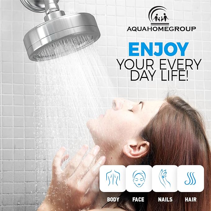 AquaHomeGroup Shower Head Spray Plates, 2-Pack, Restores Water Flow | replacement spray plates, 2-pack, restores shower water pressure, fits AquaHomeGroup filtered shower heads, easy swap