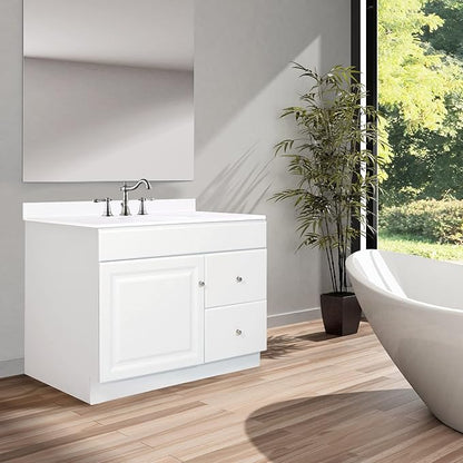 Design House Wyndham 36-Inch Bathroom Vanity Cabinet, Ready to Assemble, White, 597229