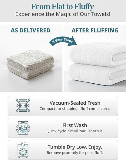 Casa Platino 100% Cotton 4 Pack Bath Sheets (36"x72") - Ring Spun Cotton - Extra Large Bath Towels Set - Quick Drying, Soft & Absorbent Oversized Bathroom Towel Sets - Hotel Quality - White Towels