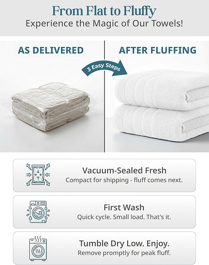 Casa Platino 100% Cotton 4 Pack Bath Towels (30"x60") - Ring Spun Cotton - Large Towels for Bathroom - Quick Drying, Highly Soft & Absorbent Shower Towel Set - Hotel & Spa Quality - White Towel Set