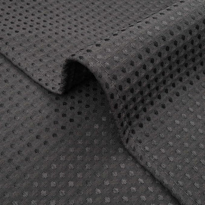 River Dream Waffle No Hook Shower Curtain with Liner,Graphite Grey,36x74 | Dotted Waffle,Snap-in Liner,Heavy Duty,Quick Dry,Mesh Top Window,With Bottom Magnets,Hotel-Grade,Washable,Small Stall Size