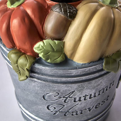 SKL Home Fall/Thanksgiving Harvest Bucket Soap/Lotion Dispenser, Multi | Can be used in the bathroom, kitchen, bar or any sink space.