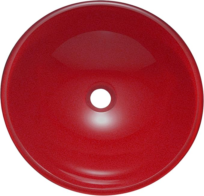 ROSSO Glass Vessel Bathroom Sink, TIG-8305