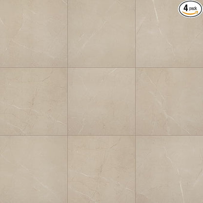 Daltile Perpetuo 24" X 24" Porcelain Marble Look Floor Tile in Matte Elegant Beige (4 pieces per carton) (15.20 sqft per carton)