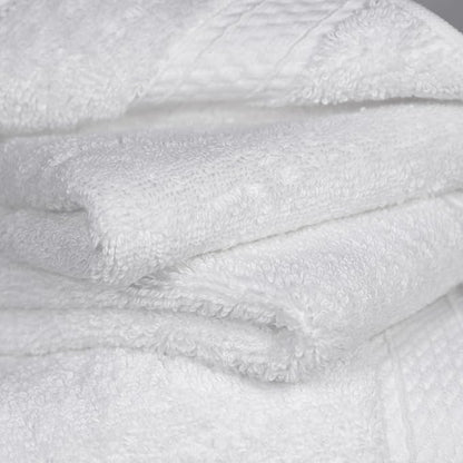 SUPERIOR Egyptian Cotton Ultra Plush & Absorbent, 12 Piece Set, White | Heavyweight 12 Pc Egyptian Cotton Towel Set Includes 4 Bath Towels 4 Hand Towels 4 Washcloths Decorative Rope Border