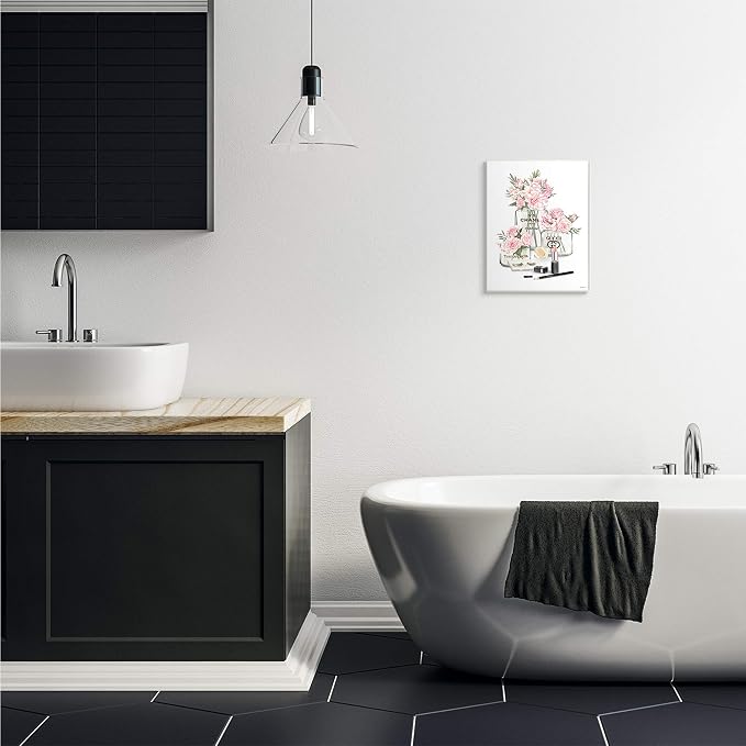 Glam Rose Florals Fashion Jars, 10 x 15 Inch Mounted Print on Wall Plaque | Stupell Industries · By Ziwei Li · Ready to hang · Giftable accent for beauty inspired spaces · Made in USA