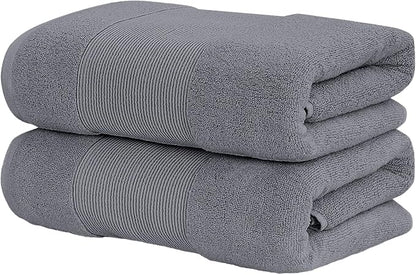 Modern Threads - Air Cloud 2-Pack 100% Zero-Twist Cotton Bath Sheet Set - Super Absorbent & Quick Dry - 500 GSM - Soft & Plush, Charcoal