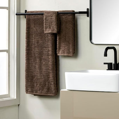 SKL Home CloudSoft Washcloth Set, 4-Piece, 100% Cotton Luxury, Mink Brown | Premium spa-level quality. 520 GSM weight. Ultra plush & absorbent.