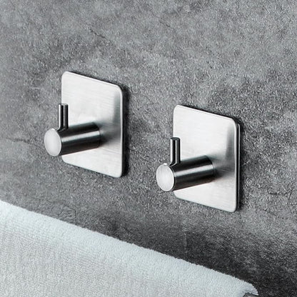 Taozun Towel Bar - 2 Packs Adhesive Hooks | 32 Inch Towel Holder, Hand Towel Rack Stick on Wall, Stainless Steel Bathroom Hardware Accessory Kit