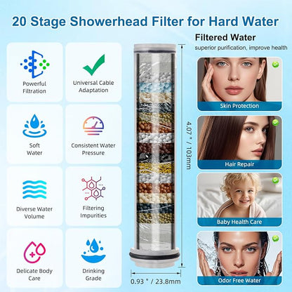Metal 10" Rain Showerhead with 10-Spray Filter Handheld, 4-way Diverter | Oil Rubbed Bronze Finish, Upgraded High Pressure Shower Head with Pause Mode, 71" Stainless Steel Hose/12" Extension Arm