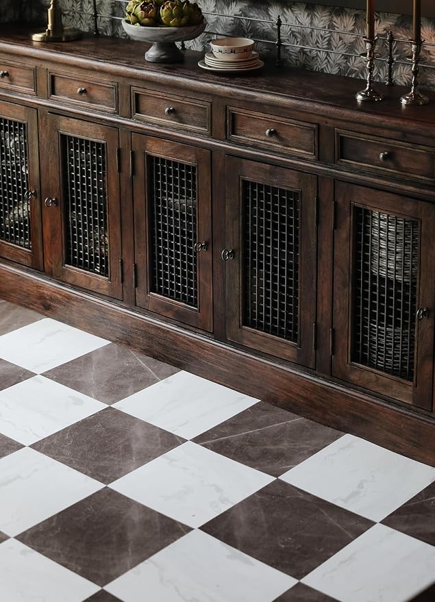 FloorPops x Chris Loves Julia Bonneville Bronze Peel and Stick Floor Tiles, FP6524