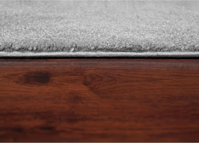 Garland Rug Traditional Nylon Washable Platinum Gray 2 Bath Rugs (21" X 34", 22" X 60") - Soft, Absorbent, and Stylish for Your Bathroom