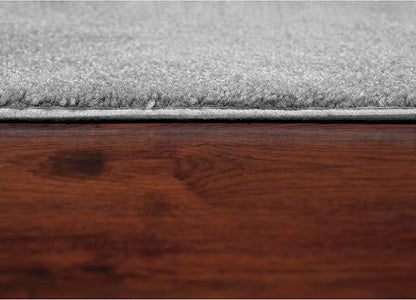 Garland Rug Traditional Nylon Washable Platinum Gray 2 Bath Rugs (21" X 34", 22" X 60") - Soft, Absorbent, and Stylish for Your Bathroom