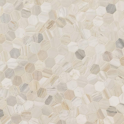 MSI Athena Gold Hexagon Honed Mesh Mounted Mosaic Tile for Bathroom, Kitchen Backsplash, Accent Wall Tile, and Shower Wall Tile