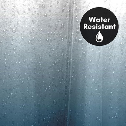 Americanflat 71x74 Light Blue Ombre Shower Curtain - Water-Resistant Long Shower Curtain with Durable Grommets and 12 Hooks - 100% Polyester