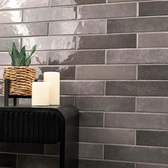 MSI Renzo Storm 3" x 12" Glossy Ceramic Subway Wall Tile