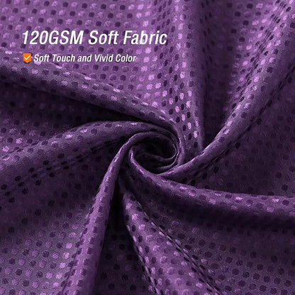 Extra Long Purple Fabric Shower Curtain, 72 x 84 | Tall Cloth-Textured Shower Curtain for Bathroom, Water Repellent, Machine Washable