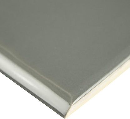 MSI Urbano Graphite 4x12 Inch Glossy Bullnose Ceramic Subway Wall Tile - Bathroom, Kitchen Backsplash, Accent Wall, Shower