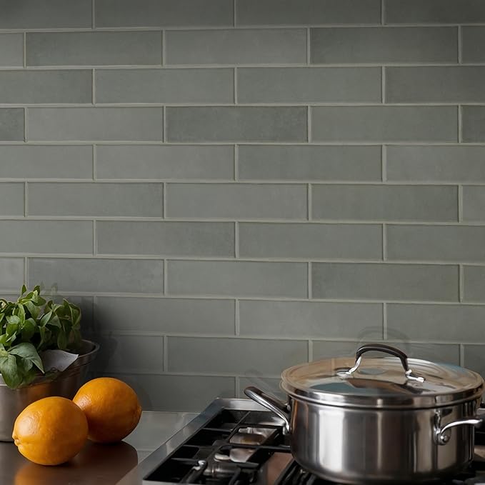 MSI Renzo Jade 3x12 Inch Glossy Ceramic Subway Tile for Bathroom, Kitchen Backsplash, Accent Wall, Shower