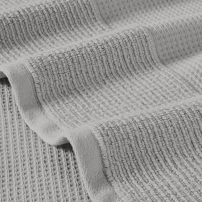 Modern Threads Waffle-Rib 6-Piece Towel Set – Premium Cotton Bath Towels, Ultra-Absorbent & Soft, Elegant Waffle Texture for Bathroom & Spa, Oyster