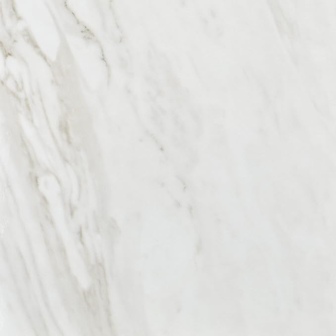 Daltile Perpetuo 24" x 24" Marble Look Porcelain Floor Tile in Polished Timeless White for Kitchen, Bathroom, Living Room Floors | (4 PC Per Carton) (15.2 SQFT Per Carton)