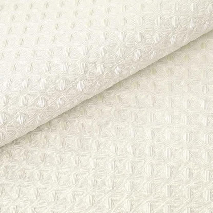 RiverDream Heavyweight Waffle No Hook Shower Curtain with Liner,Cream,36x74 | Dotted Waffle,Snap-in Liner,Heavy Duty,Quick Dry,Mesh Top Window,With Bottom Magnets,Hotel-Grade,Washable,Small Stall Size