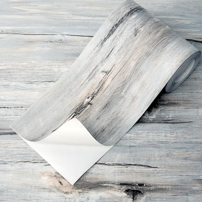 Art3d Wood Textured Peel and Stick Vinyl Floor Tiles, 40-Pack, Dust Grey