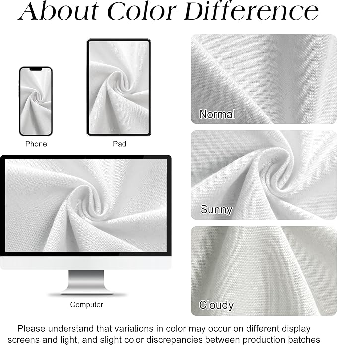 Stall Shower Curtain, 36 Inches Linen Cloth Textured Fabric Shower Curtain Set with Hooks, Narrow Hotel Luxury Elegant Ultra Thick Bath Curtains for Bathroom, W36 xH72, White