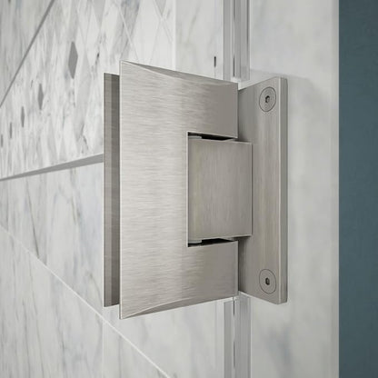 DreamLine Unidoor 25 in. W x 72 in. H Frameless Hinged Shower Door in Brushed Nickel, SHDR-20257210F-04