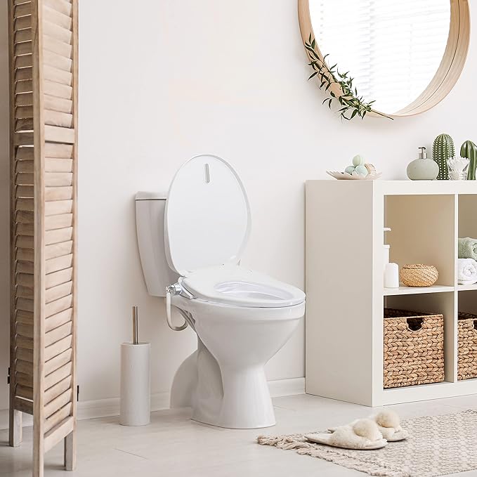 BidetMate 700 Series Electric Bidet Smart Toilet Seat with Side Knob Control, Instant Heated Water and Seat, Heated Toilet Seat with Bidet, Fits Elongated Toilets