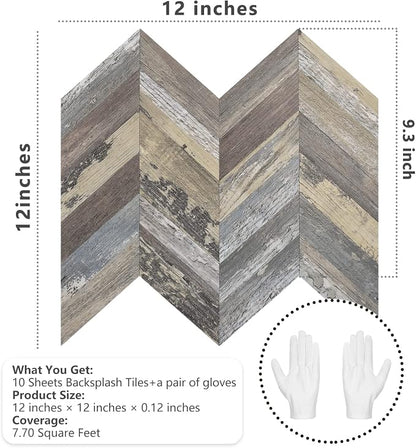 STICKGOO Herringbone Tile Peel and Stick Backsplash for Kitchen&Bathroom