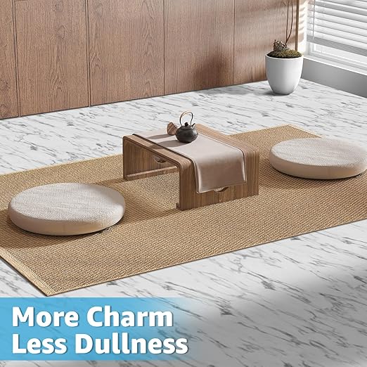 Art3d Peel and Stick Floor Tile, 60-Pack 12 x 12in. Covers 60 Sq.ft, Waterproof Vinyl Flooring Tiles Self Adhesive for Kitchen, Bathroom & Bedroom - Gray Marble