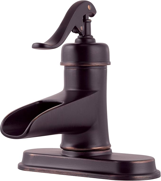 Pfister LF-M42-YPYY Ashfield Single Control 4" Centerset Bathroom Faucet in Tuscan Bronze, 1.2gpm