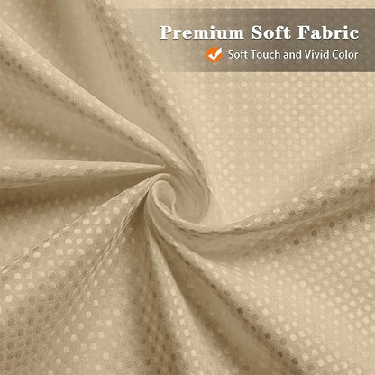 Shower Curtain Set, for Bathroom Decor 72" x 72", Modern Beige | Beige Waffle Textured Solid Waffle Textured Cloth Waterproof Matching Window Shower Curtain 36 x 30 Inches