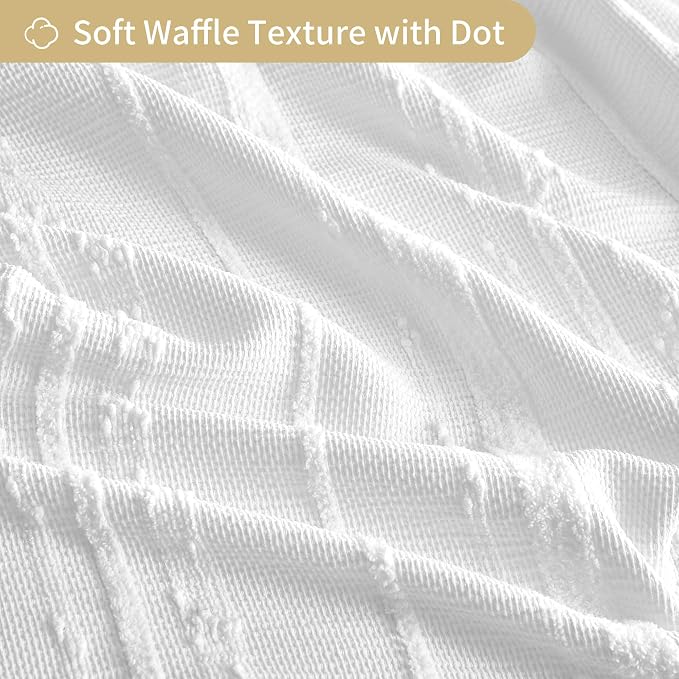 Stall Shower Curtain 36x72 White Shower Curtain Boho Waffle Shower Curtains Stall Size Fabric Shower Curtains for Bathroom