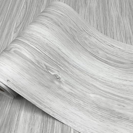 Wood Grain Peel and Stick Floor Tiles – 11.8” Width, Full Roll Length of 118" – Versatile Design for Any Space, Light Color Self Adhesive Vinyl Flooring, Waterproof and Non-Slip Features