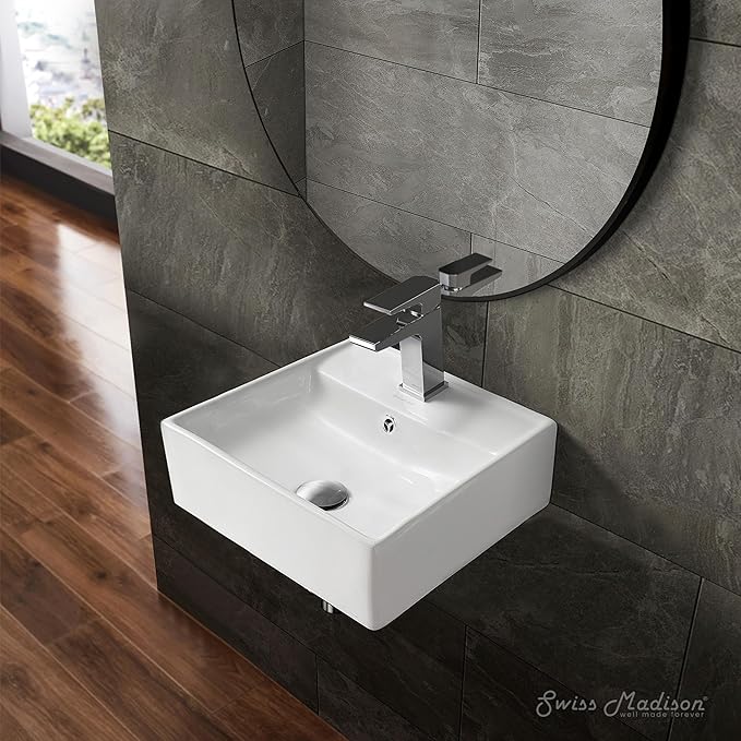 Swiss Madison SM-WS319 Claire Compact Ceramic Wall Hung Sink