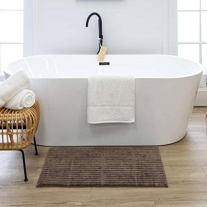 Mohawk Home Sanctuary Casual Solid Dark Brown 1' 5" X 2' Bath Mat Perfect for Bathroom